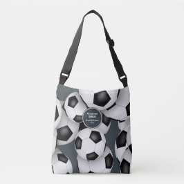 Voetbal seizoen gepersonaliseerde coach geschenken crossbody tas