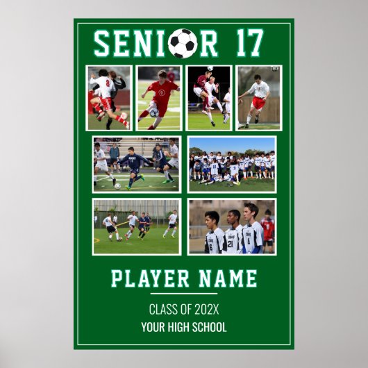 Voetbal Seniorenavond Foto Collage Herinnering Poster (Voorkant)