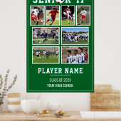 Voetbal Seniorenavond Foto Collage Herinnering Poster (Keuken)