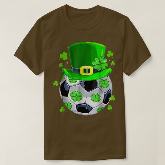 Voetbal Shamrock Funny Irish St Patrick Day T-shirt (Design voorkant)