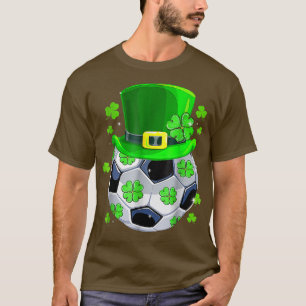 Voetbal Shamrock Funny Irish St Patrick Day T-shirt