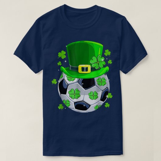 Voetbal Shamrock Funny Irish St Patrick Day T-shirt (Design voorkant)