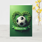 Voetbal Shamrock St. Patricks Kaart (Gele Bloem)