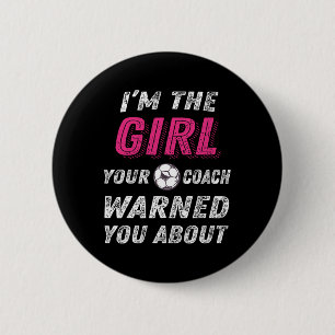 Voetbal shirts voor meisjes en vrouwen, Grappig Vo Ronde Button 5,7 Cm