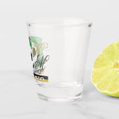 Voetbal Shot Glass, Monogram, Naam / Aangepast Glas (Rechts)