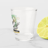 Voetbal Shot Glass, Monogram, Naam / Aangepast Shot Glas (Rechts)