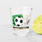 Voetbal Shot Glass, Monogram, Naam / Aangepast Shot Glas (Voorkant)