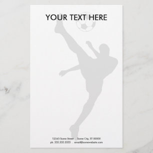voetbal silhouet briefpapier