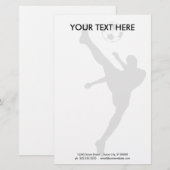 voetbal silhouet briefpapier (Voorkant / Achterkant)