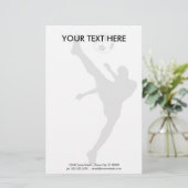 voetbal silhouet briefpapier (Staand voorkant)