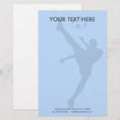 voetbal silhouet briefpapier (Voorkant / Achterkant)