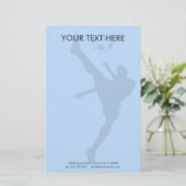 voetbal silhouet briefpapier (Staand voorkant)