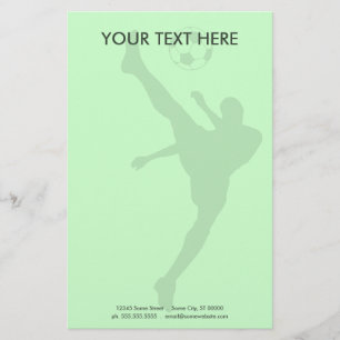 voetbal silhouet briefpapier