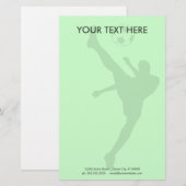 voetbal silhouet briefpapier (Voorkant / Achterkant)