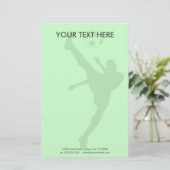 voetbal silhouet briefpapier (Staand voorkant)