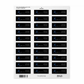 Voetbal Silhouet retour adres label (Full Sheet)