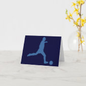 Voetbal Silhouette Notitiekaarten (Gele Bloem)