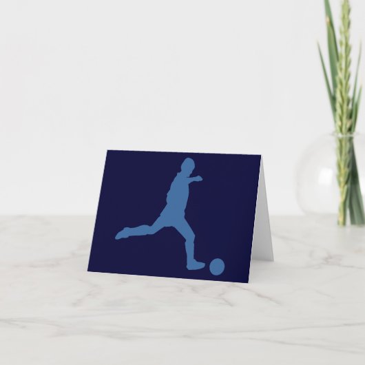 Voetbal Silhouette Notitiekaarten (Voorkant)