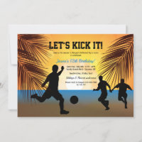 Voetbal Silhouetten Uitnodiging