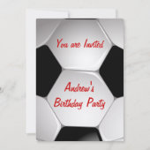 voetbal Silver Birthday - uitnodiging (Voorkant)