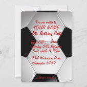 voetbal Silver Birthday - uitnodiging (Achterkant)