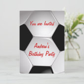 voetbal Silver Birthday - uitnodiging (Staand voorkant)