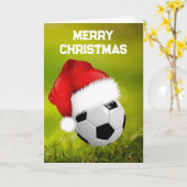 Voetbal & Sinterklaas Aangepaste Kerst Kaarten (Gele Bloem)