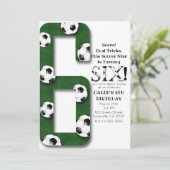 Voetbal Six 6 6e verjaardagsfeest Kaart (Staand voorkant)