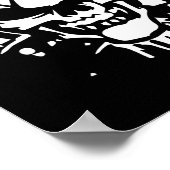 Voetbal Skelet Grappige Speler Halloween Schedel H Poster (Hoek)