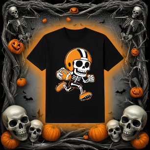 Voetbal Skelet Halloween Running Back T-shirt