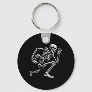 Voetbal Skelet Speelt Voetbal Halloween Schedel Li Sleutelhanger