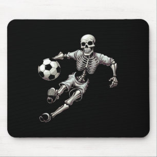 Voetbal Skelet Spelen Voetbal Halloween Skull Love Muismat