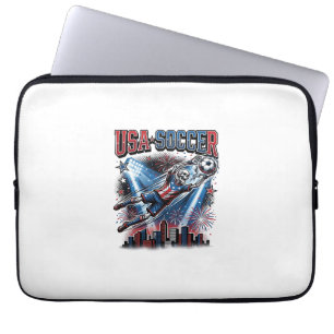 Voetbal Skelet Spits Naties Premium Sporten Laptop Sleeve