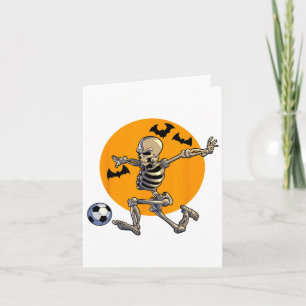 Voetbal Skeleton Halloween Mannen Boys Soccer Play Kaart