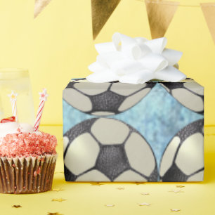 Voetbal Sky Blue 1 Cadeaupapier