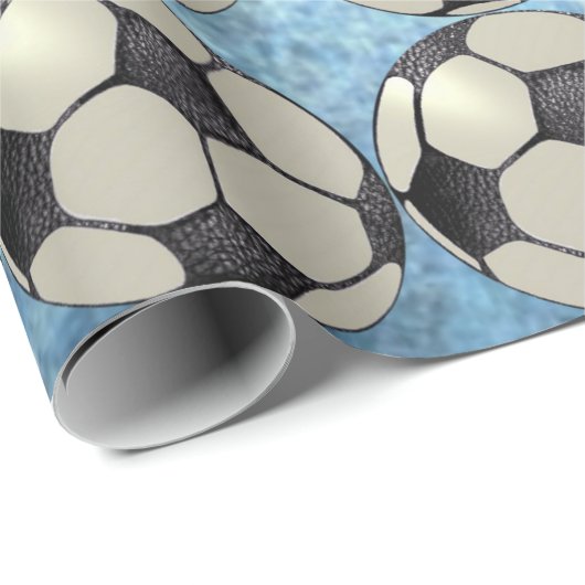 Voetbal Sky Blue 1 Cadeaupapier (Rol Hoek)