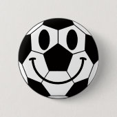 Voetbal Smile Face Ronde Button 5,7 Cm (Voorkant)