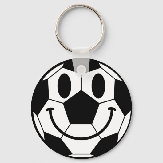 Voetbal Smile Face Sleutelhanger (Voorkant)