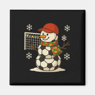 Voetbal Sneeuwman Grappig Kerstmis Xmas Schattige Magneet