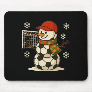 Voetbal Sneeuwman Grappig Kerstmis Xmas Schattige Muismat