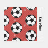 Voetbal Sneeuwrood, feestelijk, levendig, geperson Fleece Deken (Voorkant (Horizontaal))