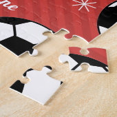 Voetbal Sneeuwrood, feestelijk, levendig, geperson Legpuzzel (Zijkant)