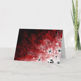 Voetbal Snowflakes - Kerstmis/feestdag Kaart