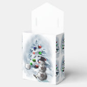 Voetbal Snowman Kerstmis Bedankdoosjes (Geopend)