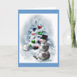 Voetbal Snowman Kerstmis Feestdagen Kaart<br><div class="desc">Cute Voetbal snewman hoopt dat je feestdagen aan het schoppen zijn! Kerstavond en cadeauideeën voor de voetballiefhebber op je boodschappenlijstje!</div>