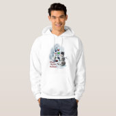 Voetbal Snowman Kerstmis Hoodie (Voorkant volledig)