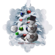 Voetbal Snowman Kerstmis