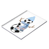Voetbal Snowman. Notitieboek (Linkerzijde)