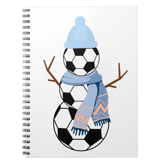 Voetbal Snowman. Notitieboek (Voorkant)