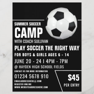voetbal, Soccer Camp Adverteren Flyer